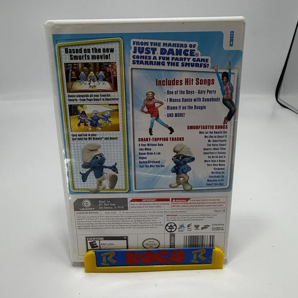 The Smurfs Dance Party Wii (Nintendo Wii, 2011) Complete W/ Manual